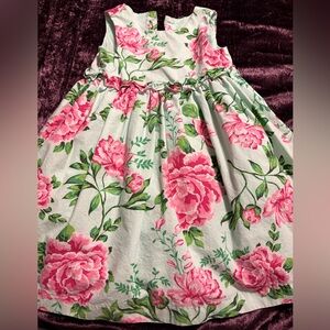 Gymboree Pink and Green Floral Dress